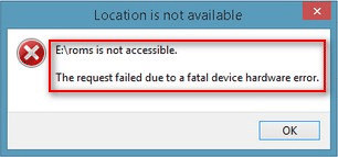 The request failed due to a fatal device hardware error