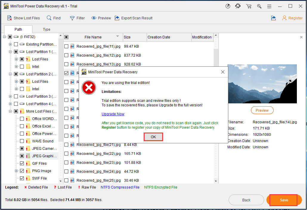 Saving files are not supported by the trial edition of this tool