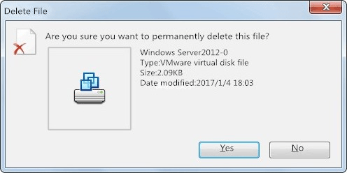 vmdk file is deleted by mistake