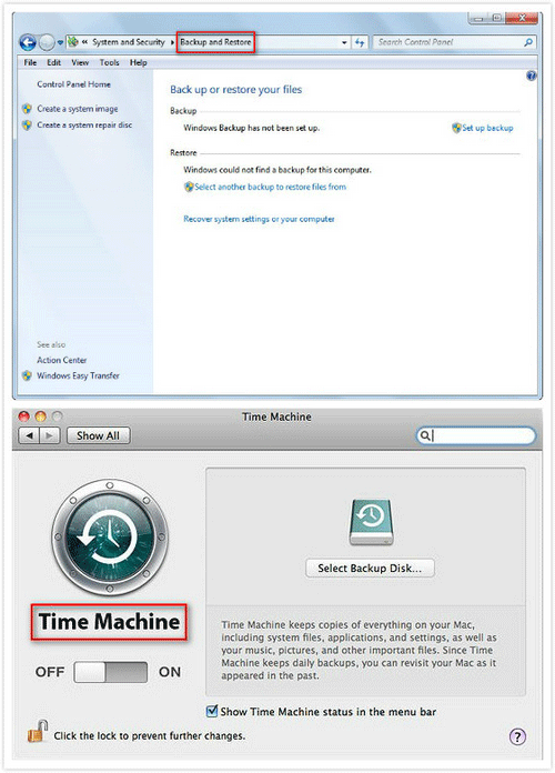 backup tool in Windows and Mac