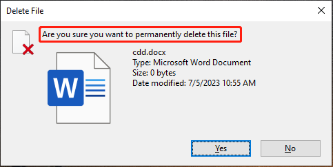 delete files permanently
