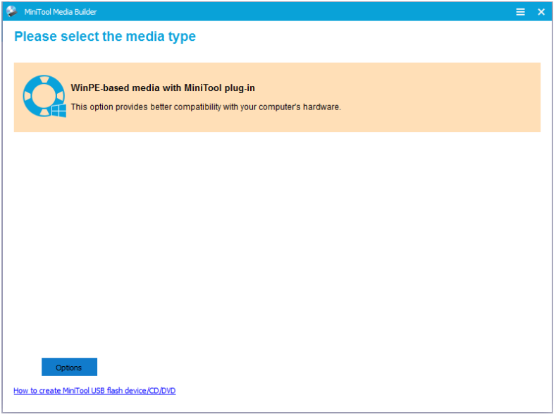 create bootable disc or USB drive