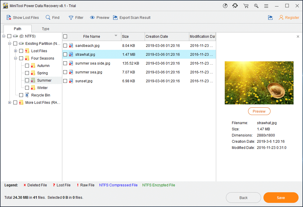 enter scan result interface