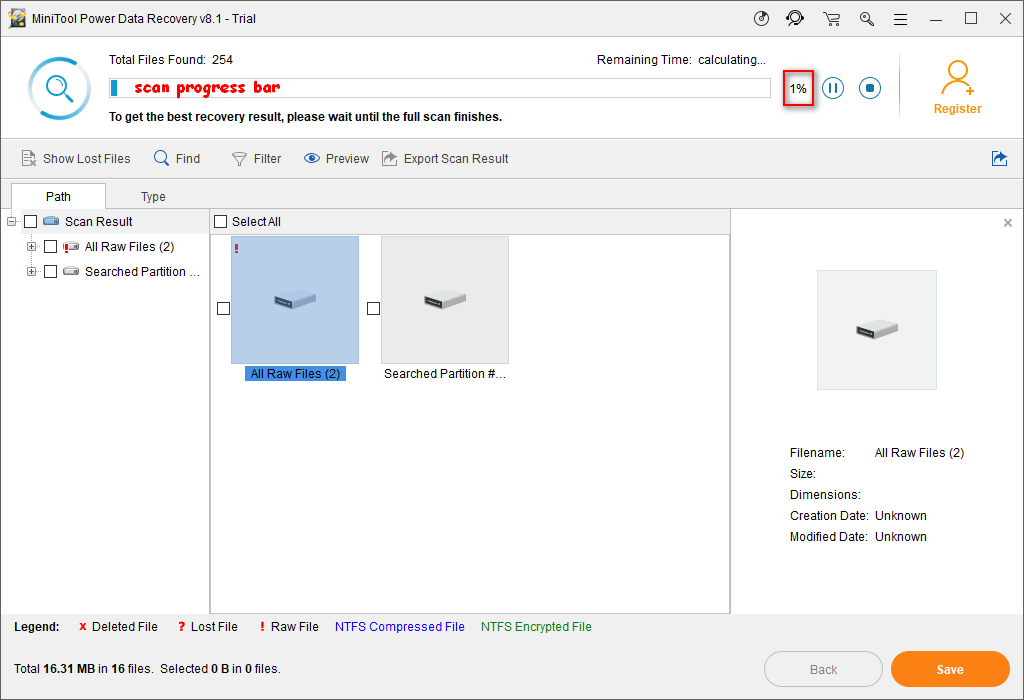 detecting files