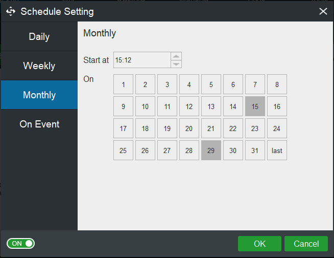 MiniTool ShadowMaker automatic backup