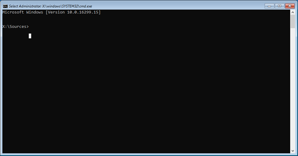 command prompt input window