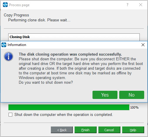 perform disk cloning