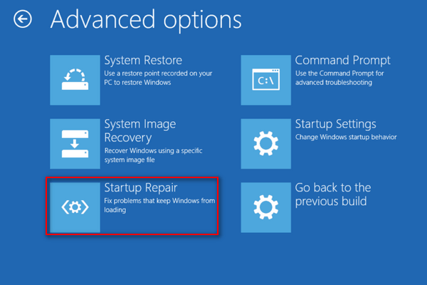 Windows 10 Startup Repair