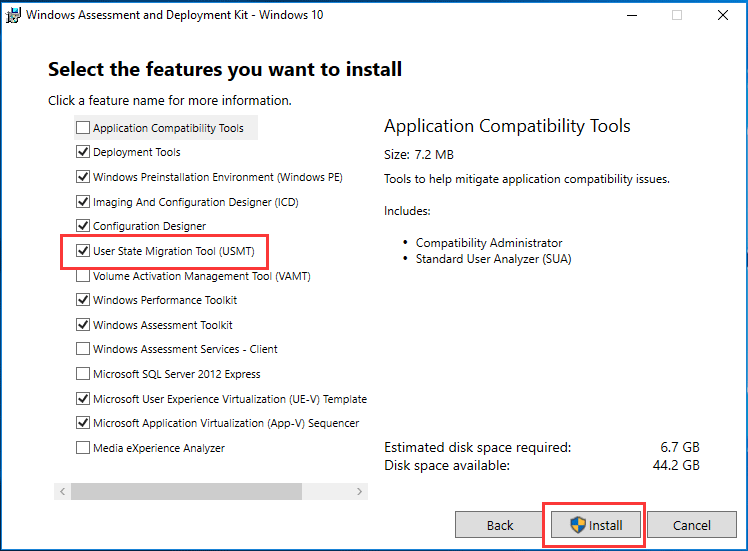 Install User State Migration Tool