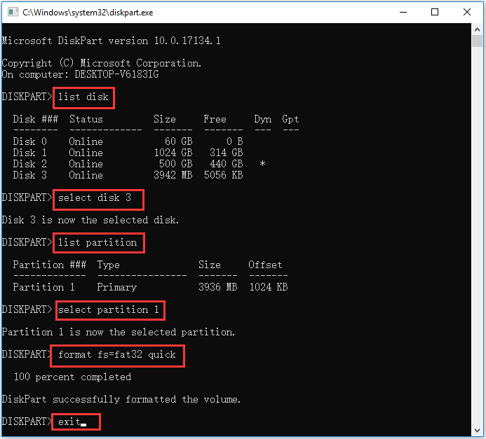 how to format corrupted SD card with cmd