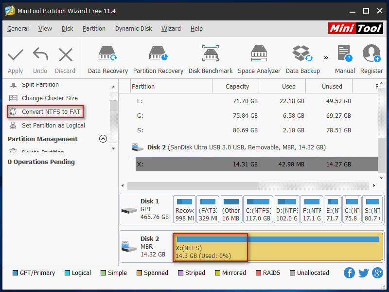 Convert NTFS to FAT