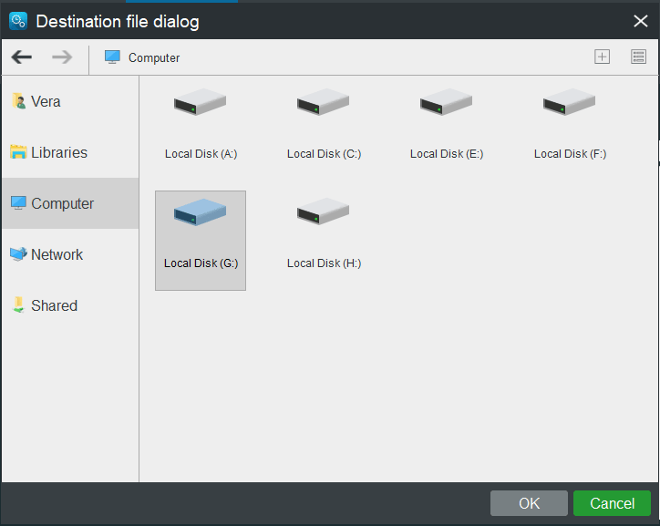 choose a path for file sync