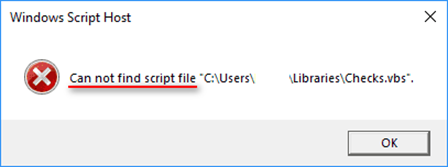 WSH can not find script file