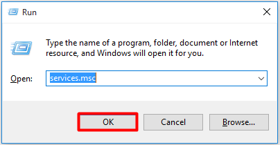 open Windows Services