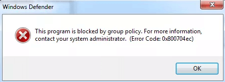 error code 0x800704ec