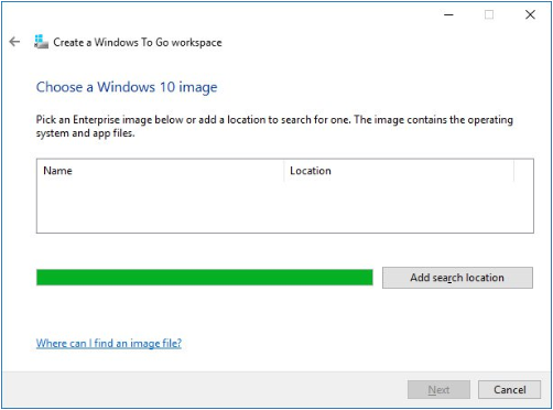 search for Windows 10 ISO file