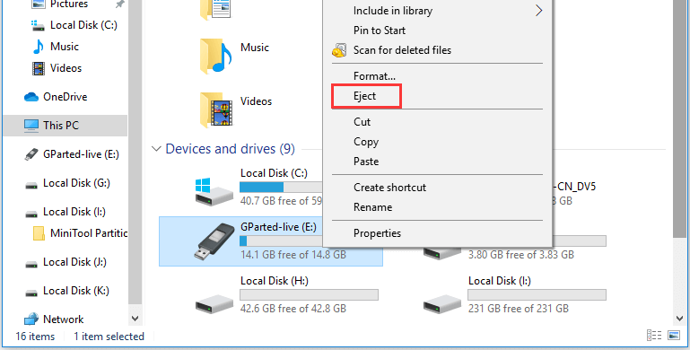 eject USB from This PC