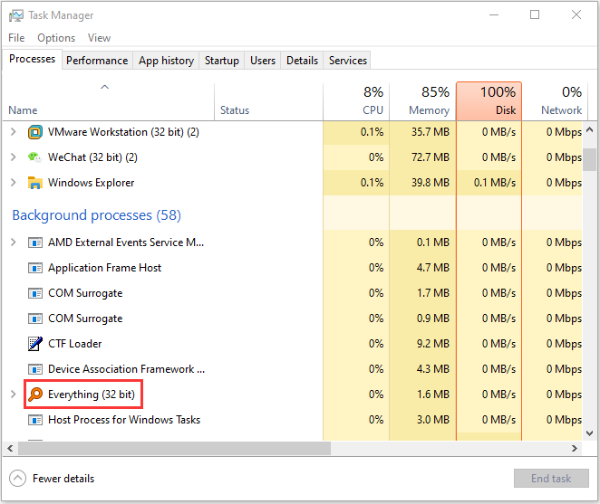 navigate to Everything exe