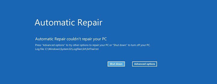 Automatic Repair couldn’t repair your PC