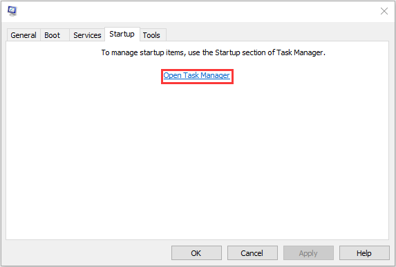 click Open Task Manager