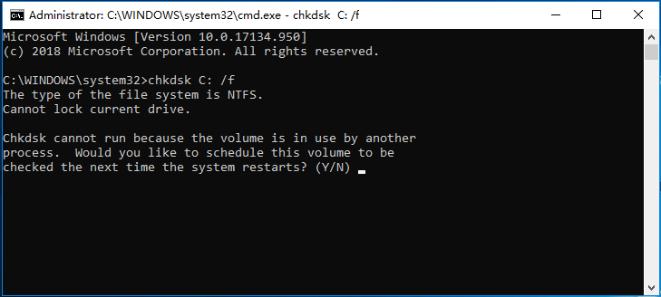 chkdsk f