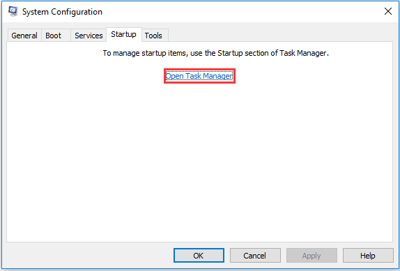 click the Open Task Manager option