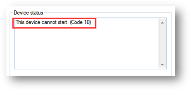 This device cannot start. (Code 10)