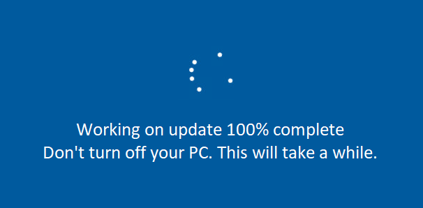 working on update Windows 10
