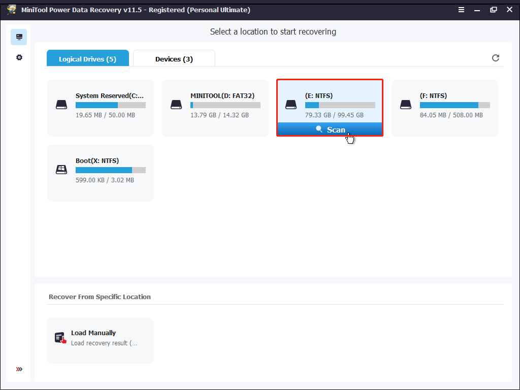 choose a partition to scan