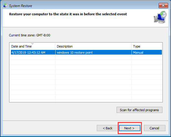 ix CMD not working with System Restore