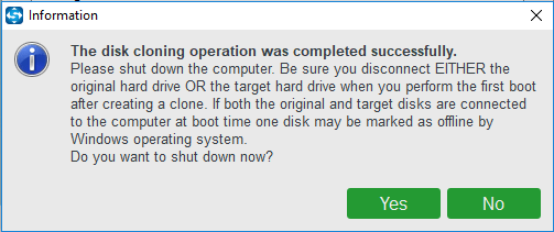 read the warning message