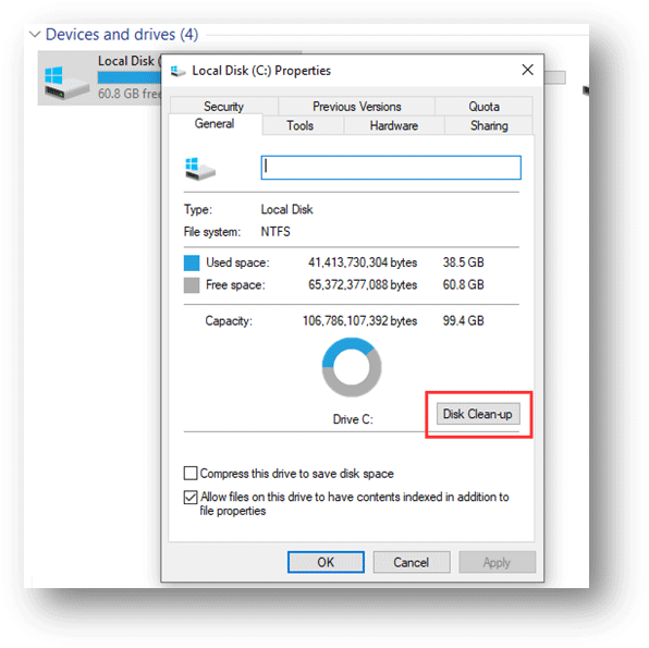 select Disk Clean-up