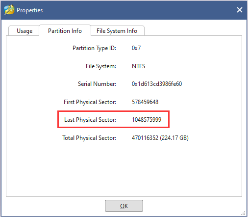 partition properties