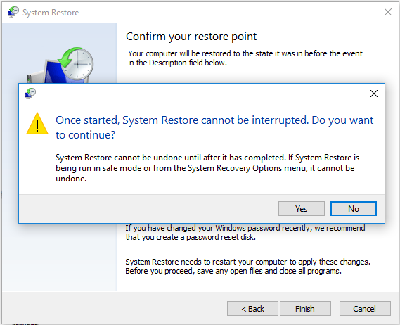 perform the System Restore