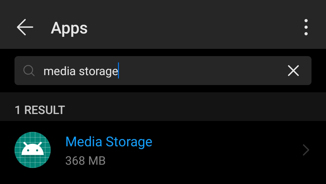 search for Media Storage
