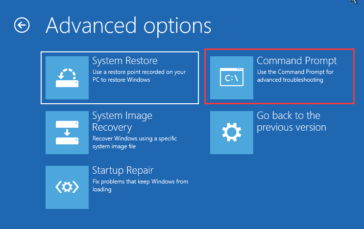 choose Command Prompt 