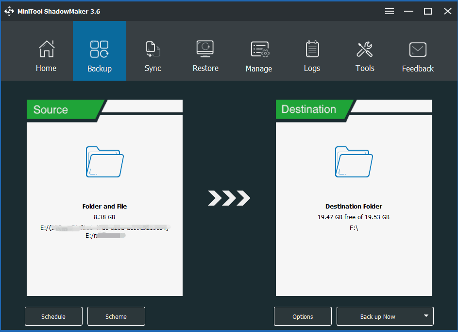 back up files with MiniTool ShadowMaker