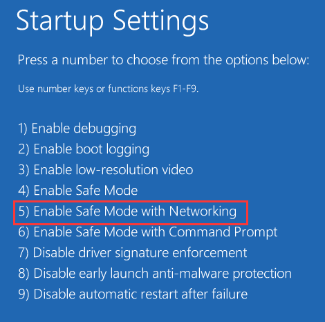 enable Safe Mode with Networking