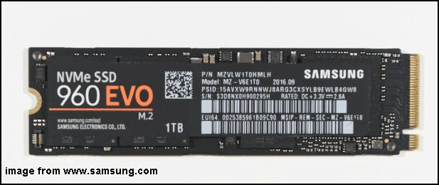 Samsung 960 EVO NVMe SSD