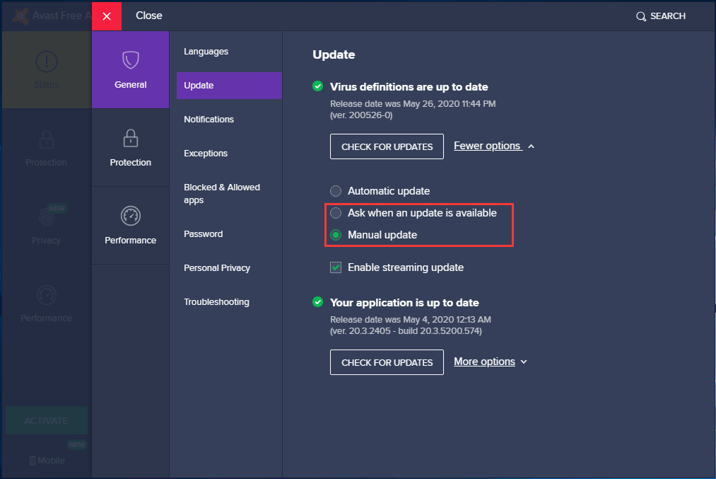 disable background updates