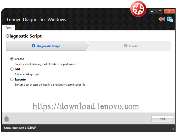 Lenovo diagnostics diagnostic script