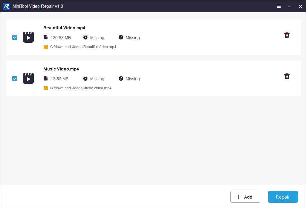 MiniTool Video Repair