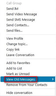 View Old Messages