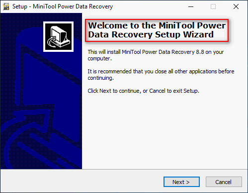 Setup wizard