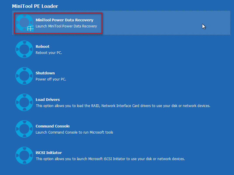 Launch MiniTool Power Data Recovery