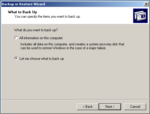 let me choose what to back up