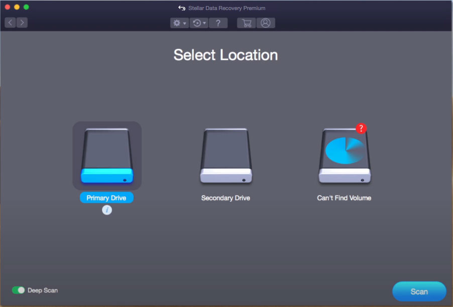 select the location you want to scan