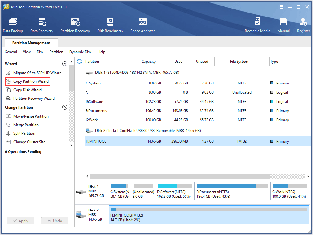 choose Copy Partition Wizard