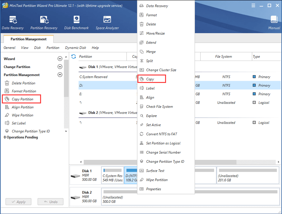 copy partition