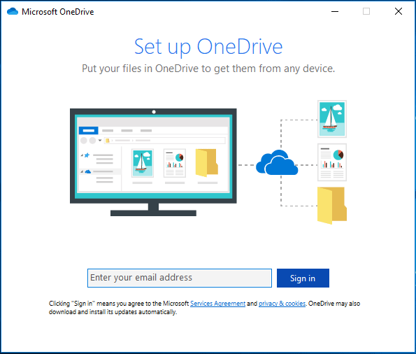 set up OneDrive